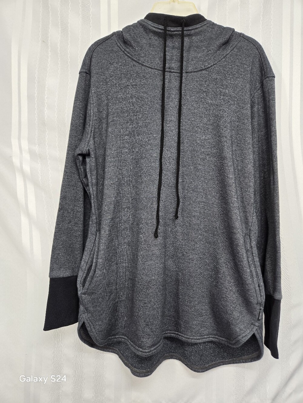 RBX MEN'S  SWEATER GRAY LOGO SPELLED OUT HOODIE HOODED PULLOVER MEDIUM